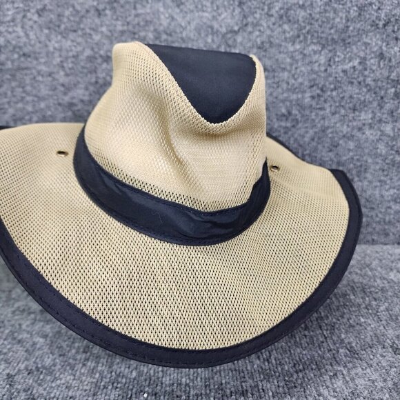 Panama Jack Hat Mens Large Original Mesh Safari Sun Cap Mesh Hunting Hiking - Picture 7 of 10